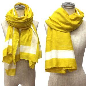 Hermes Large Shawl Cotton Yellow Multi Cabas Blanket